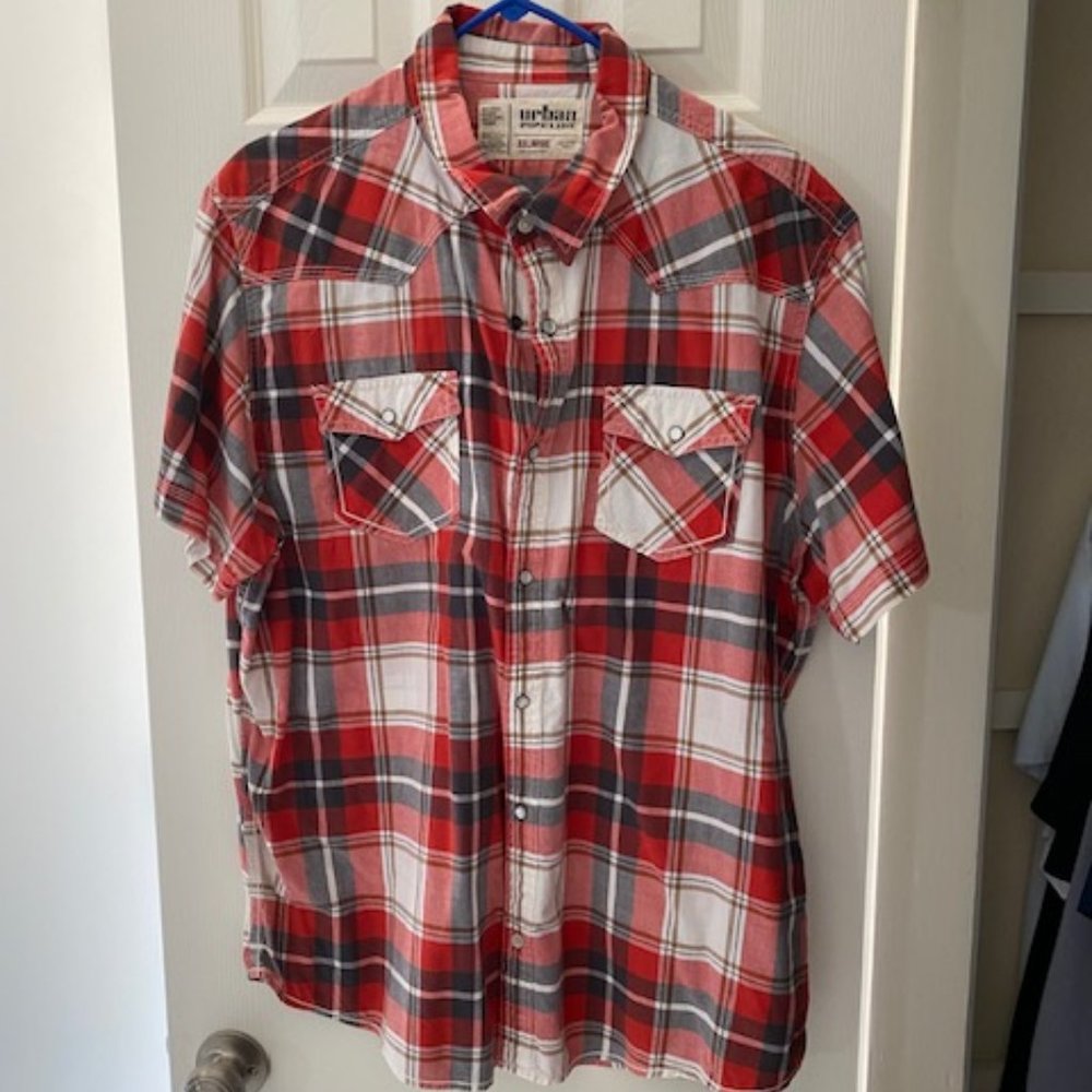 Urban Pipeline  Plaid Button Down Shirt Size XXL